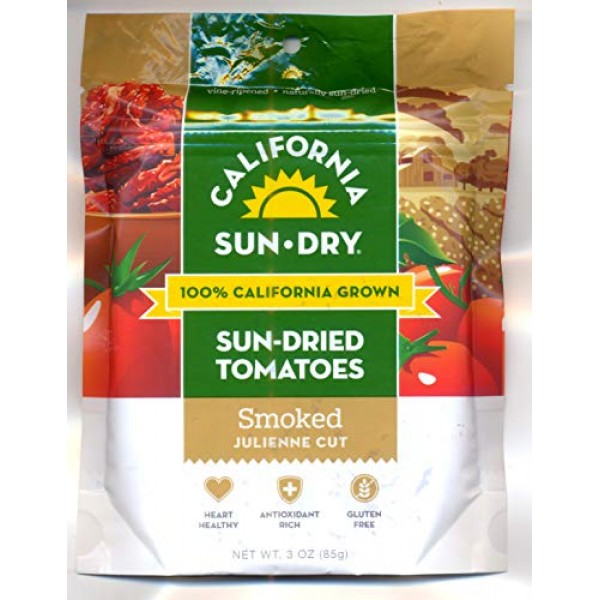 California Sun-Dry Smoked Sun Dried Tomatoes Julienne Cut, 3-O...