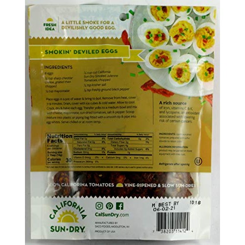 California Sun-Dry Smoked Sun Dried Tomatoes Julienne Cut, 3-O