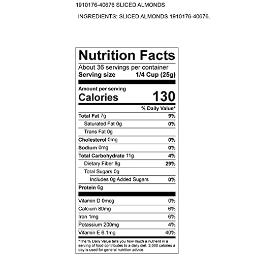 California Sliced Almonds 2LB Bag