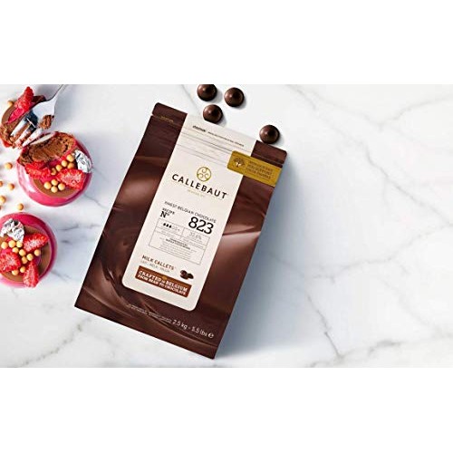 Belgian Milk Chocolate Baking Callets Chips - 33.6% - 1 Bag, 5