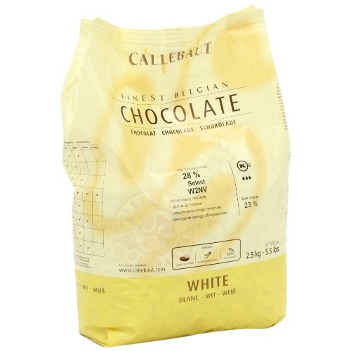 Belgian White Chocolate Baking Callets Chips - 1 Bag, 5.5 Lbs