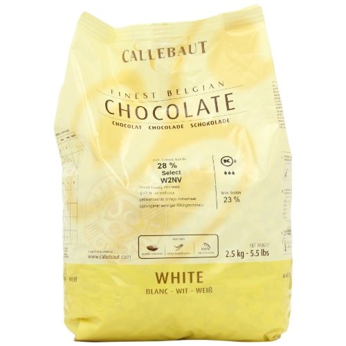 Belgian White Chocolate Baking Callets Chips - 1 Bag, 5.5 Lbs