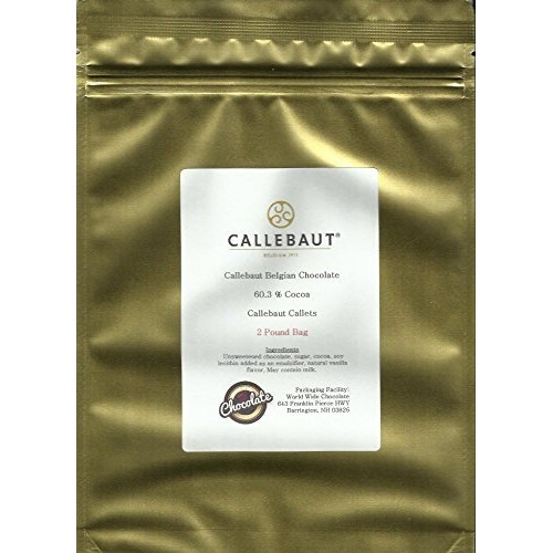 Callebaut Chocolate Discs 60.3%, 2 Pound Gold Bag