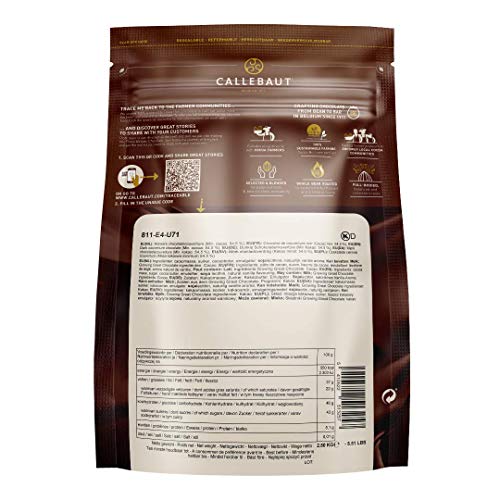 Callebaut Belgian Dark Couverture Chocolate Semisweet Callets, 5
