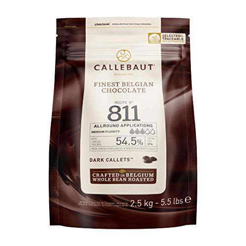 Callebaut Belgian Dark Couverture Chocolate Semisweet Callets, 5