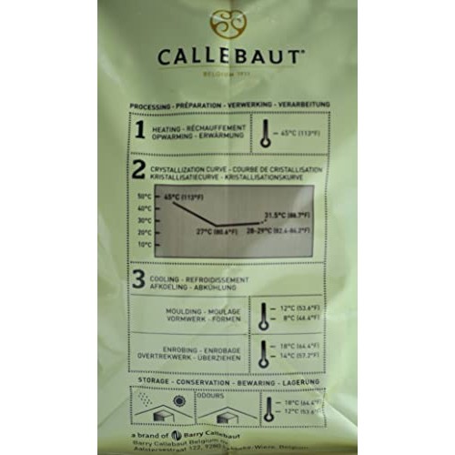 Callebaut W2 28% White Chocolate Callets 5.5 lbs