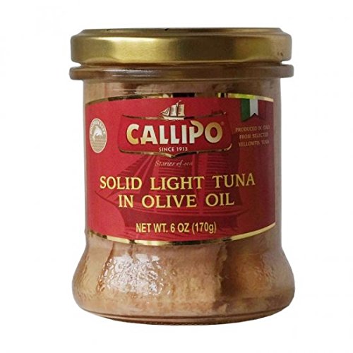 Callipo Solid Light Tuna In Olive Oil In A Glass Jar - 6 Oz 170