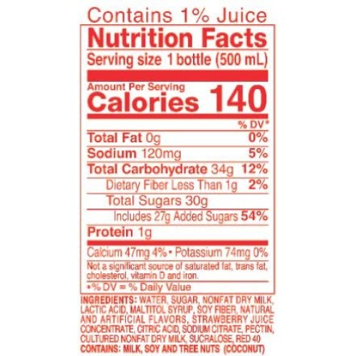 Calpico Strawberry Non-Carbonated Soft Drink, Yogurt-Like Bevera