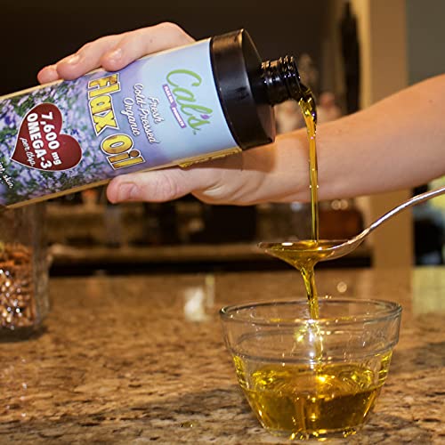 Cals Flax Oil, Organic Pure Essential, Unrefined Cold-Pressed F