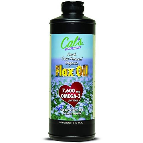 Cals Flax Oil, Organic Pure Essential, Unrefined Cold-Pressed F
