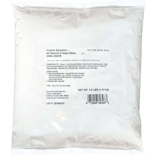 Frozen Xplosion All Natural Frappe & Smoothie Powder Mix Base, 3...