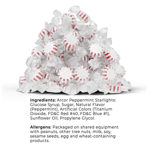 Arcor Peppermint Starlights Candy by Cambie | 2 lbs of Peppermin...
