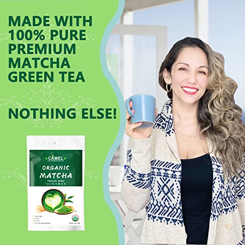 CAMEL Certified Organic Matcha Green Tea Powder Matcha Premium C...