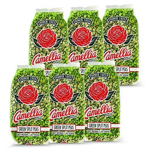 Camellia Brand Dry Green Split Peas, 1 Pound Pack Of 6