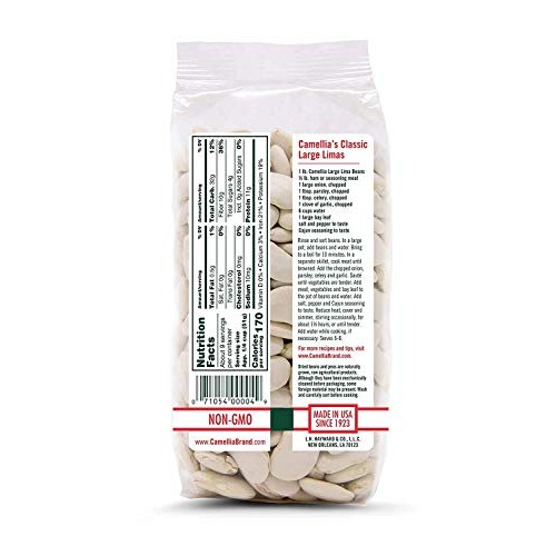 Camellia Brand Dry Large Lima Beans, 1 Pound 6 Pack