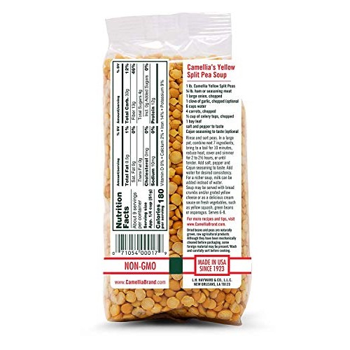 Camellia Brand Dry Yellow Split Peas, 1 Pound Pack Of 2