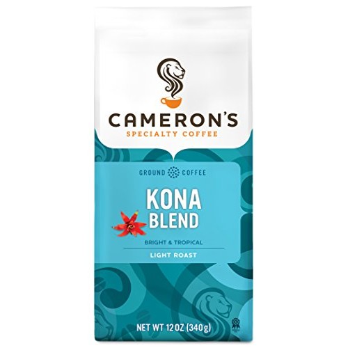 Camerons Coffee Roasted Ground Coffee Bag, Kona Blend, 12 Ounce