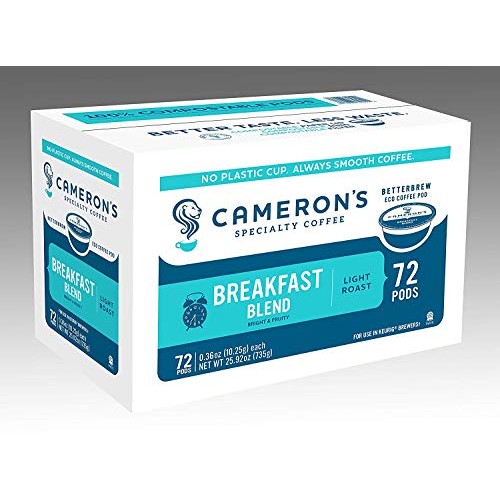 Camerons Coffee Single Serve Pods, Breakfast Blend, 72 Count P