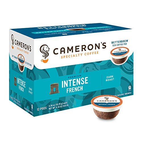 Camerons Coffee Single Serve Pods, Intense French, 12 Count Pa