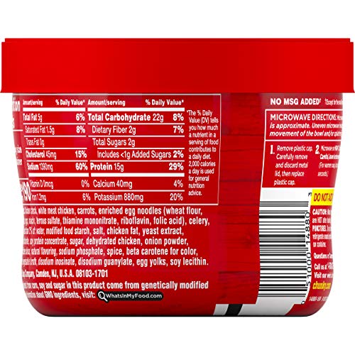 Campbell’S Chunky Classic Chicken Noodle Soup Microwavable Bowl,