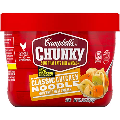 Campbell’S Chunky Classic Chicken Noodle Soup Microwavable Bowl,