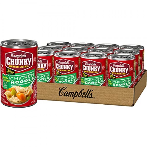 Campbells Chunky Healthy Request Soup, Chicken Noodle, 18.6 Oun...