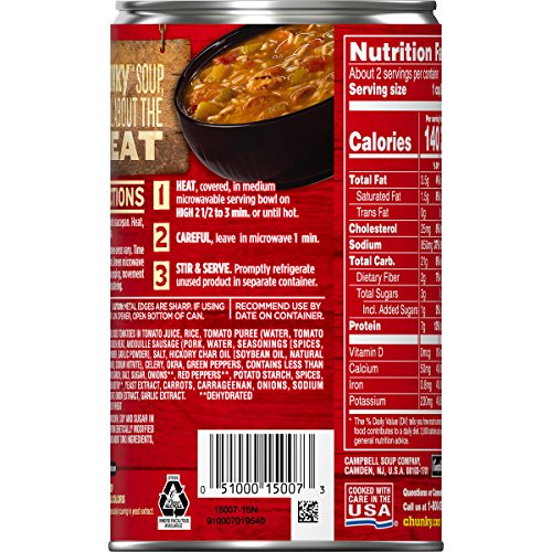 Campbells Chunky Grilled Chicken &Amp; Sausage Gumbo, 18.8 Oz. Can
