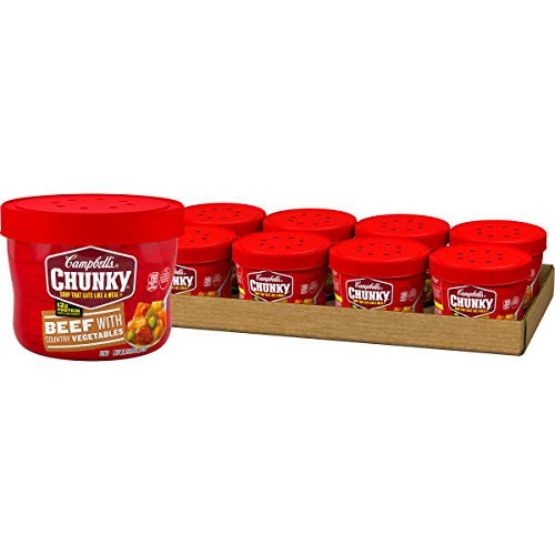 Campbells Chunky Microwavable Soup, Beef With Country Vegetable