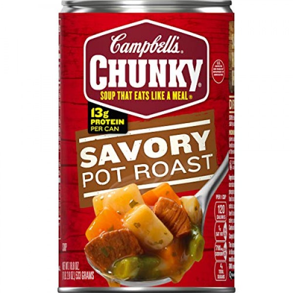 Campbells Chunky Soup, Savory Pot Roast Soup, 18.8 Ounce Can 1...