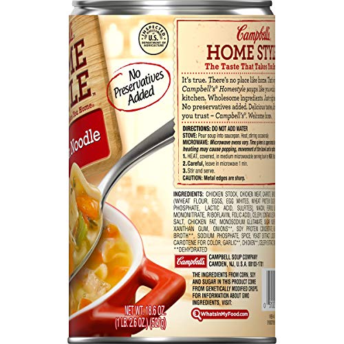 Campbells Homestyle Soup, Chicken Noodle, 18.6 Oz. Pack Of 12