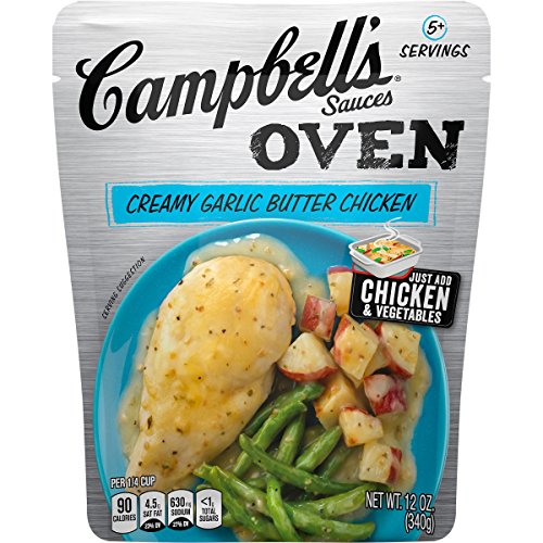 Campbells Oven Sauce, Creamy Garlic Butter Chicken, 12 Oz