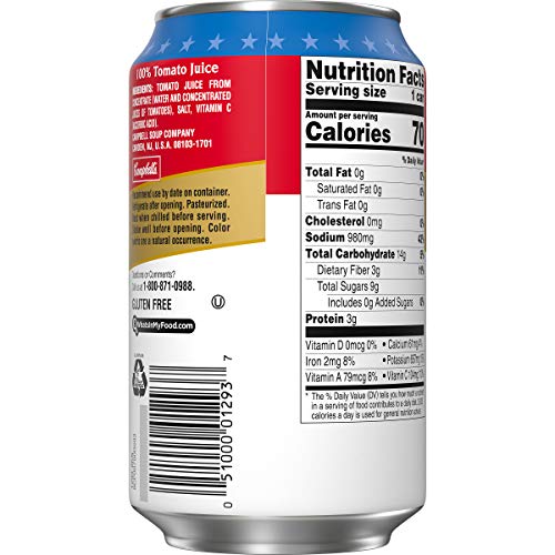 Campbells Tomato Juice, 11.5 Oz. Can Pack Of 24