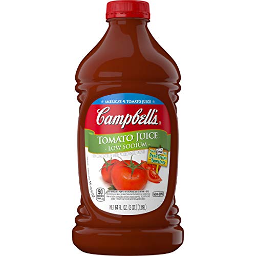 Campbells Tomato Juice Low Sodium, 64 Oz, Pack Of 6