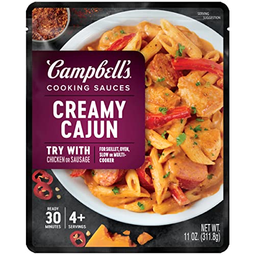 Campbell’S Cooking Sauces, Creamy Cajun Sauce, 11 Oz Pouch Campbell’S Cooking Sauces, Creamy Cajun Sauce, 11 Oz Pouch