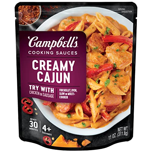 Campbell’S Cooking Sauces, Creamy Cajun Sauce, 11 Oz Pouch Campbell’S Cooking Sauces, Creamy Cajun Sauce, 11 Oz Pouch