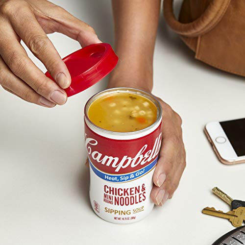 Campbells Soup On The Go Chicken &Amp; Mini Round Noodles Soup, 10.