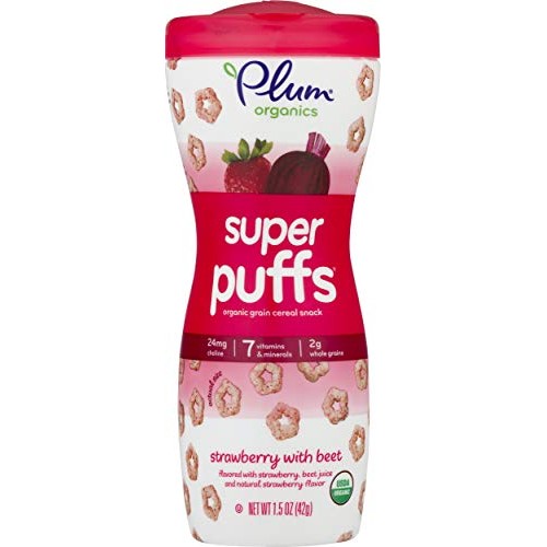 Plum Organics Super Puffs - Strawberry &Amp; Beet - 1.5 Oz