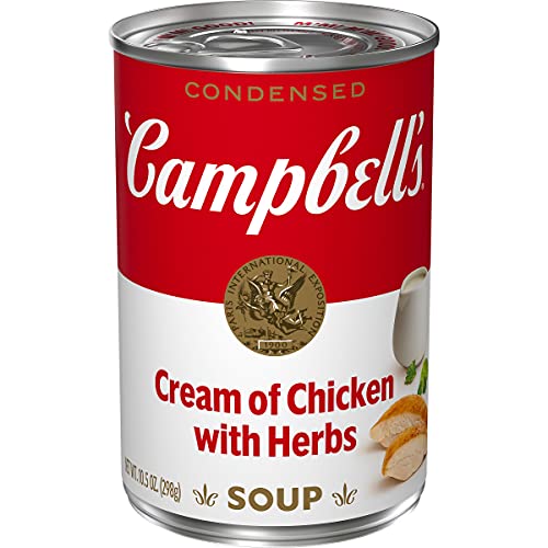 Campbells Condensed Cream Of Chicken With Herbs Soup, 10.5 Oz. Can