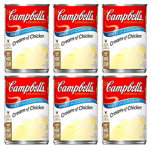 Campbells, Condensed Cream Of Chicken Soup, 10.5Oz Can Pack Of 6