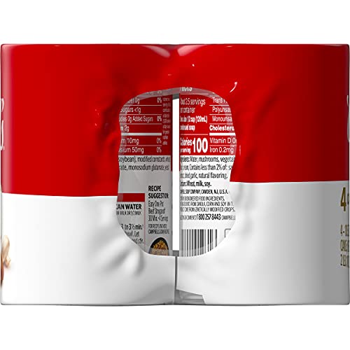 Campbells Condensed Cream Of Mushroom Soup, 10.5 Oz. Can, 4 Count