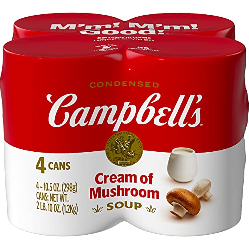 Campbells Condensed Cream Of Mushroom Soup, 10.5 Oz. Can, 4 Count