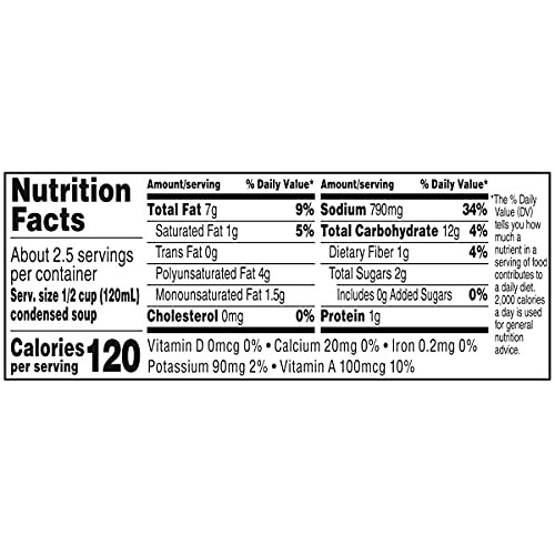 Campbells Condensed Soup, Cream Of Onion, 10.5 Ounce Pack Of 12