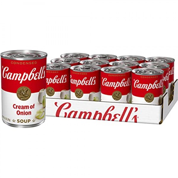 Campbells Condensed Soup, Cream of Onion, 10.5 Ounce Pack of 12