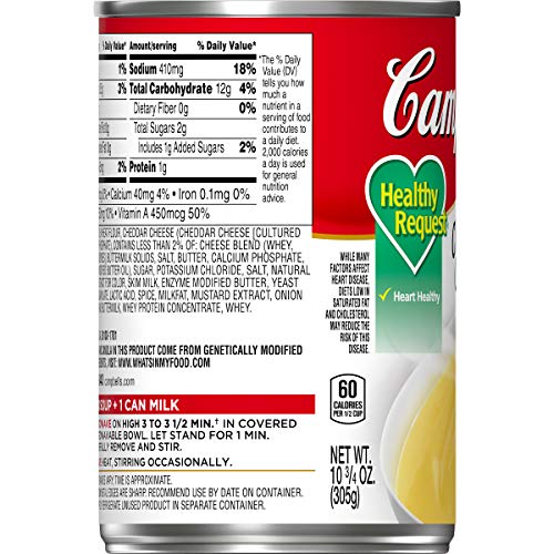Campbells Condensed Healthy Request Cheddar Cheese Soup, 10.75