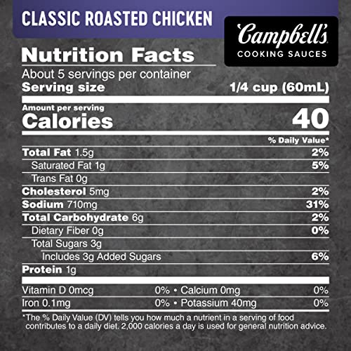 Campbells Oven Sauces, Classic Roasted Chicken, 12 Oz, Pack Of 6
