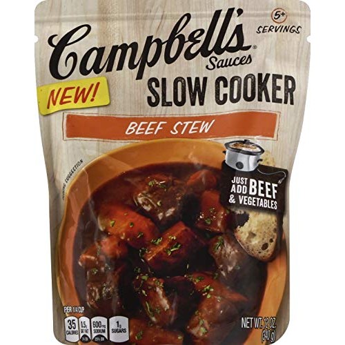 Campbells Slow Cooker Sauces, Beef Stew, 12 Ounce Packaging Ma