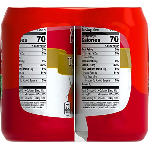 Campbells Tomato Juice, 11.5 Oz. Can, 6 Count Pack Of 4