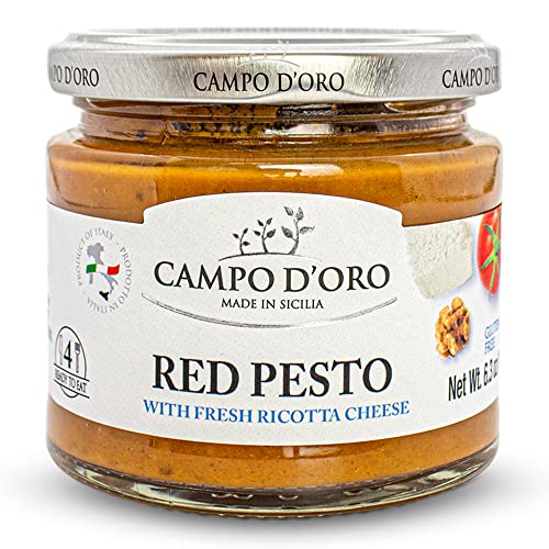 Red Pesto Sauce 6.35 oz, Sundried Tomato Pesto, Italian Tomato S...