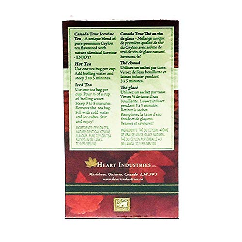 Canada True Icewine Tea, 25 Tea Bags, 50G 1.75Oz, Product Of C
