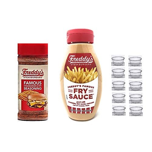 Freddys Fry Sauce, Fry Seasoning And 10 Mini Sauce Dipping Cups